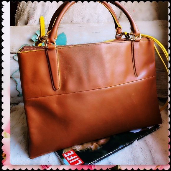 COACH BOUROUGH BAG IN SADDLE / BRITISH TAN
BEAUTIFUL PEBBLED LEATHER - Picture 4 of 16